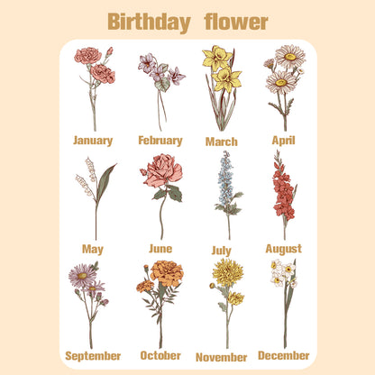 Personalized Birth Flower Heating Rod Storage Bag Waterproof Hairdressing Tool Kit Travel Accessories Gift for Her