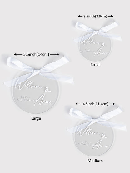 Custom Name Acrylic Ring Holder – Unique Wedding Gift