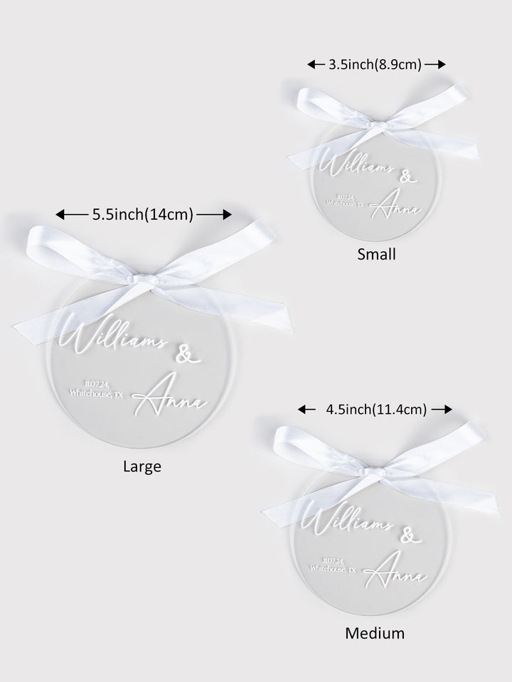 Custom Name Acrylic Ring Holder – Unique Wedding Gift