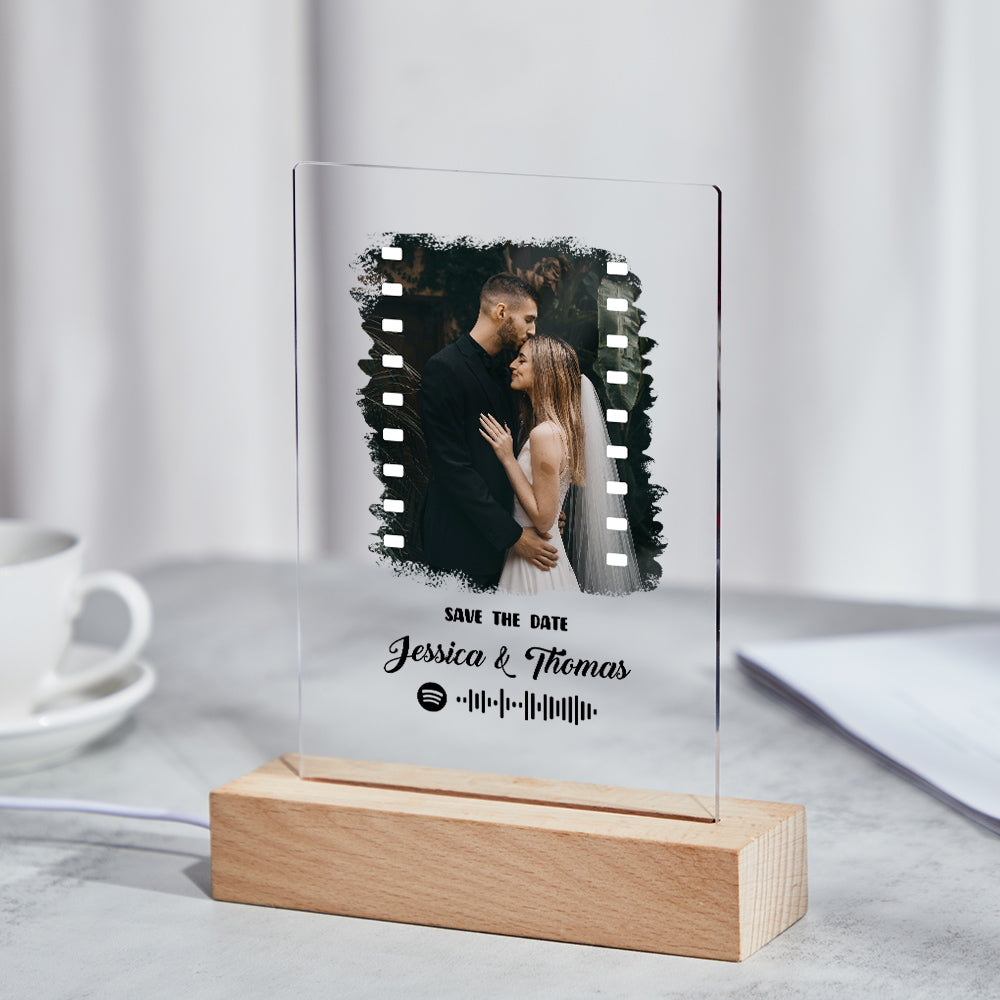 Custom Photo Music Plaque Personalized Glass Keychain Gift Foe Lover