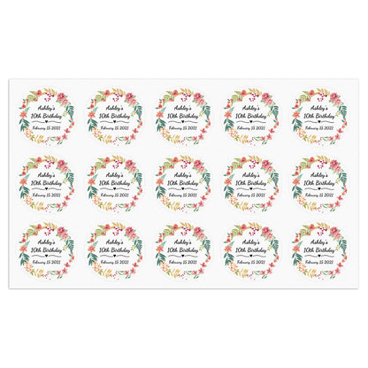 Personalized Thank You Stickers Round Wedding Birthday Favor labels for Gifts