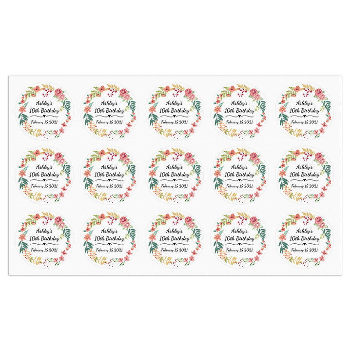 Personalized Thank You Stickers Round Wedding Birthday Favor labels for Gifts