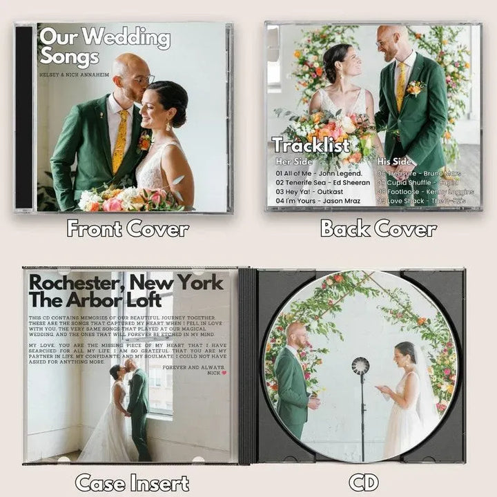 Custom CD & Jewel Case 5/16 Songs Custom CD Mixtape Personalized Custom CD Album Valentine's Day Anniversary Wedding Gift