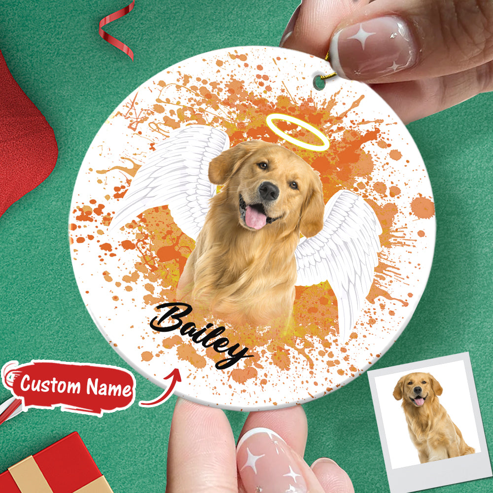 Personalized Pet Memorial Photo Ornament Christmas Tree Decoration Gift for Pet Lovers