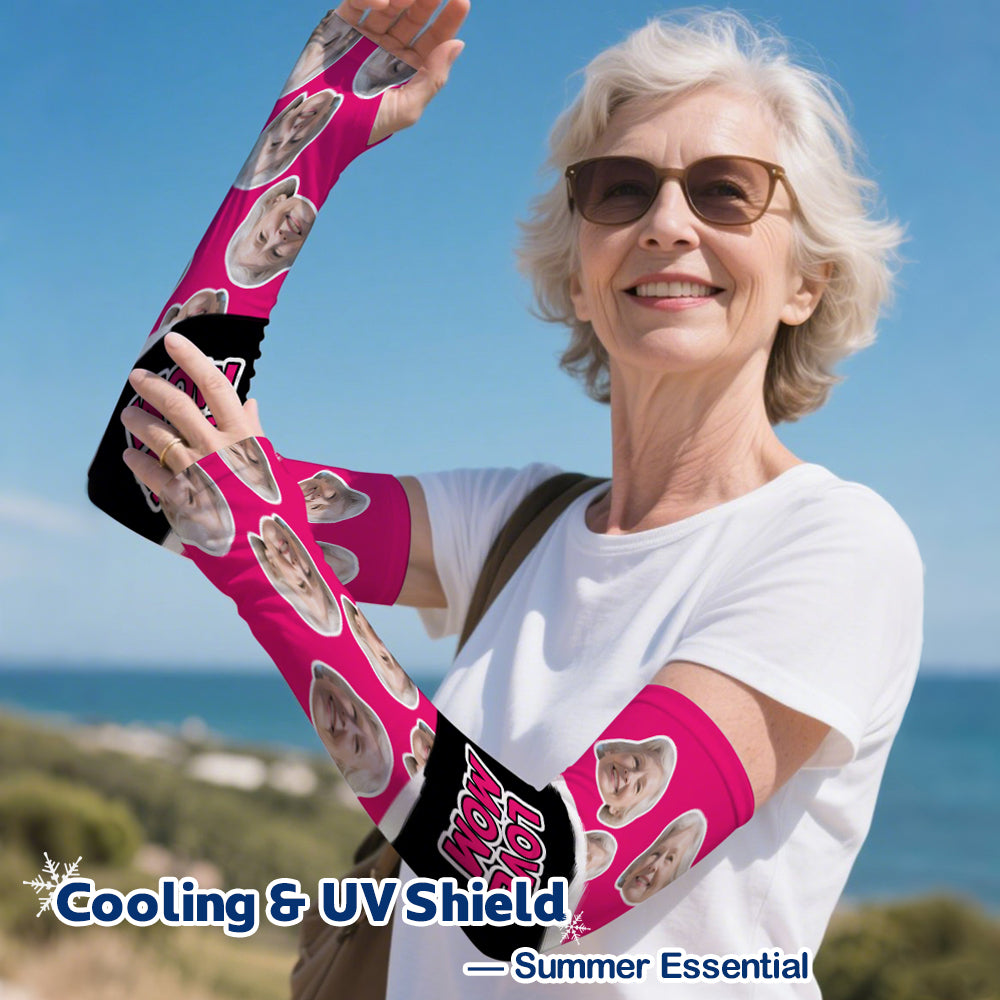 Custom Face Photo Arm Sleeves Summer Gift Birthday Gift