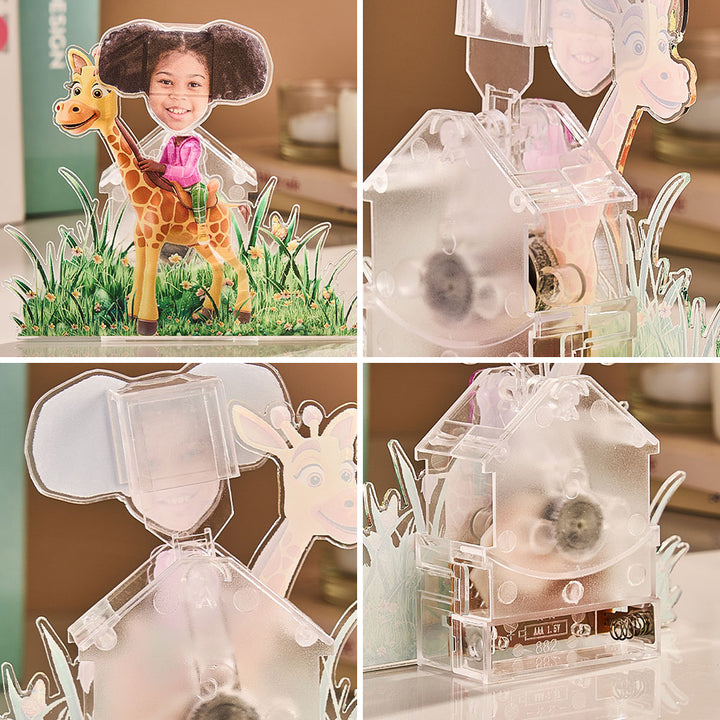 Personalized Face Kids and Animal Shaking Head Standee Gift for Kids