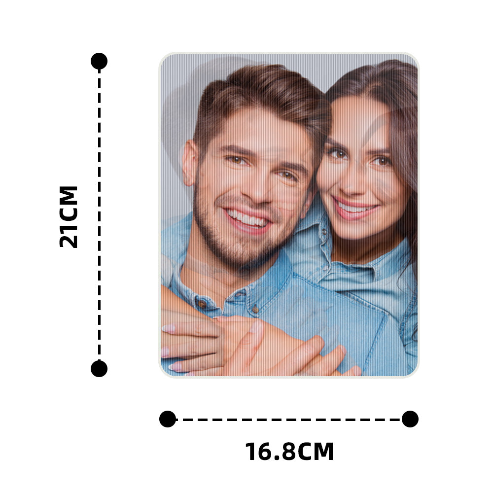 Personalized Lenticular Photo Frame – Custom 2-Image Flip Frame Birthday or Anniversary Gift