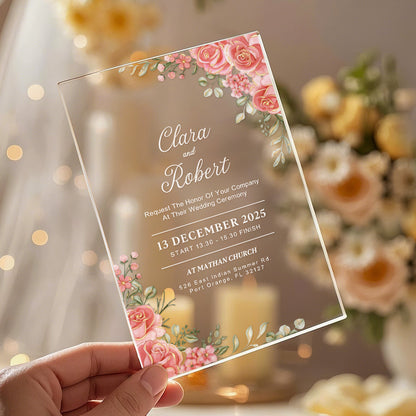 Personalized Acrylic Wedding Invitation Party Invitations Wedding Gift