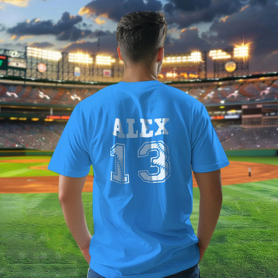 Personalized Baseball Name & Number Sports T-Shirt Back to School Gifts