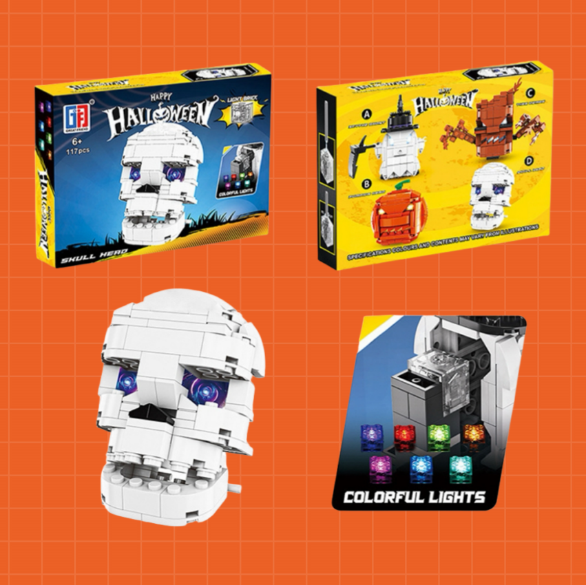 Halloween-Themed Brick Figures – Spooky Desktop Decoration & Party Supplies (4 Styles Available)