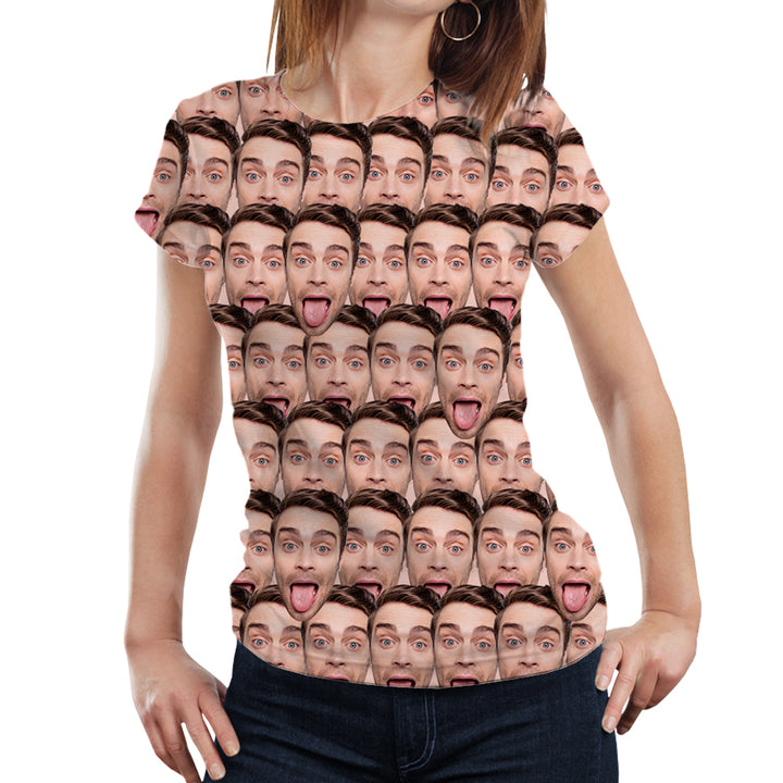 Custom Face T Shirt Printing Unisex Tee Shirts