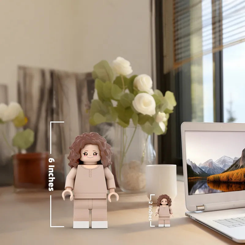 3D Print Custom Giant Minifigs Personalized Photo Turn Your Photo into Minifigs Gifts for Daughter Production Time: 7–10 Working Days