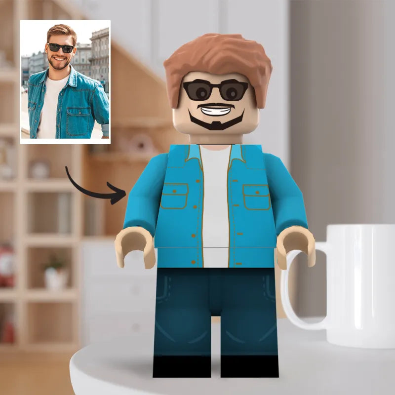 3D Print Gifts for Him Custom Giant Minifig Create Your Own Giant Minifigs Turn Your Photo into Giant Minifigs