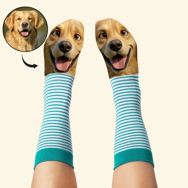 Custom Face Funny Socks Cartoon Style Photo Gifts for Him Her