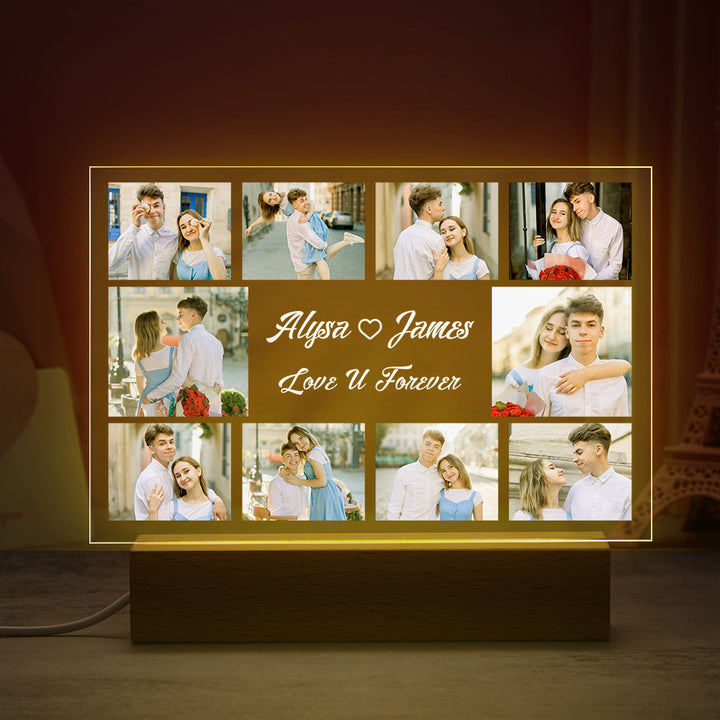 Custom Commemorative Collage Photo Light Personalized Gift For Her