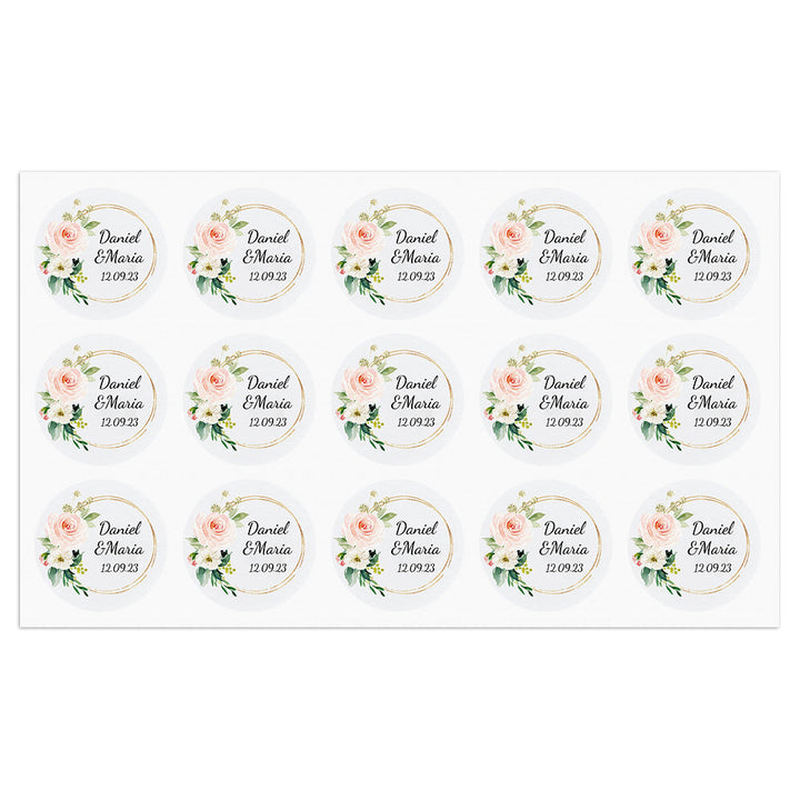Personalized Thank You Stickers Round Wedding Birthday Favor labels for Gifts
