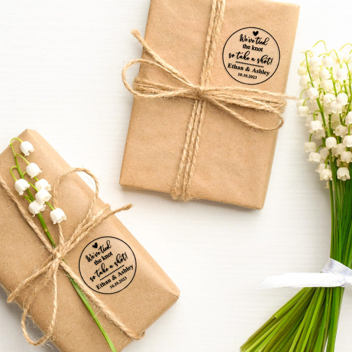 Personalized Thank You Transparent Stickers Round Wedding Birthday Favor labels for Gifts