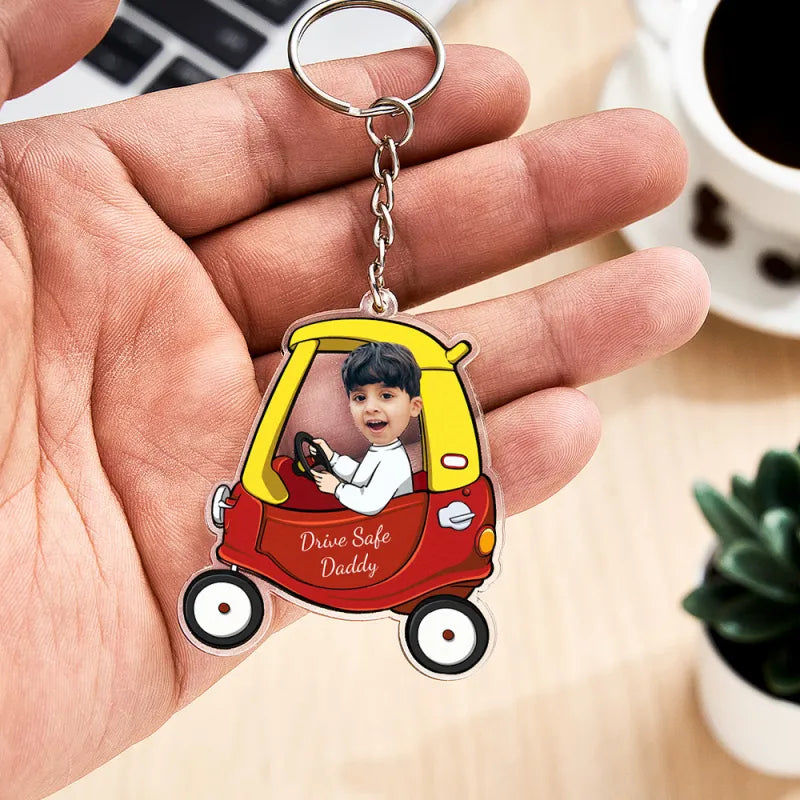 Personalized Drive Safe Keychain Custom Car Style Keychain Gifts for Dad