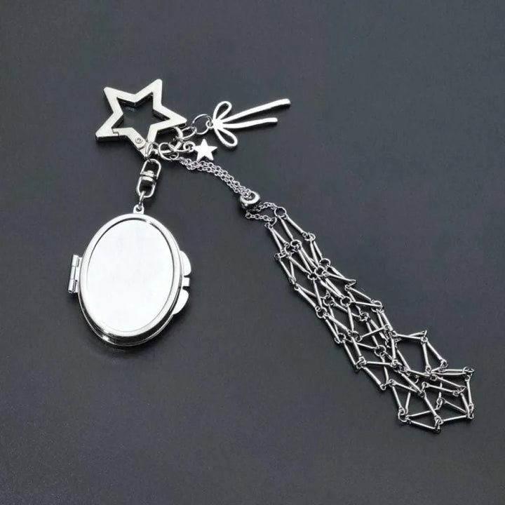 Lipstick Keychain with Mirror Metal Makeup Bag Charm Valentine's Day Gifts