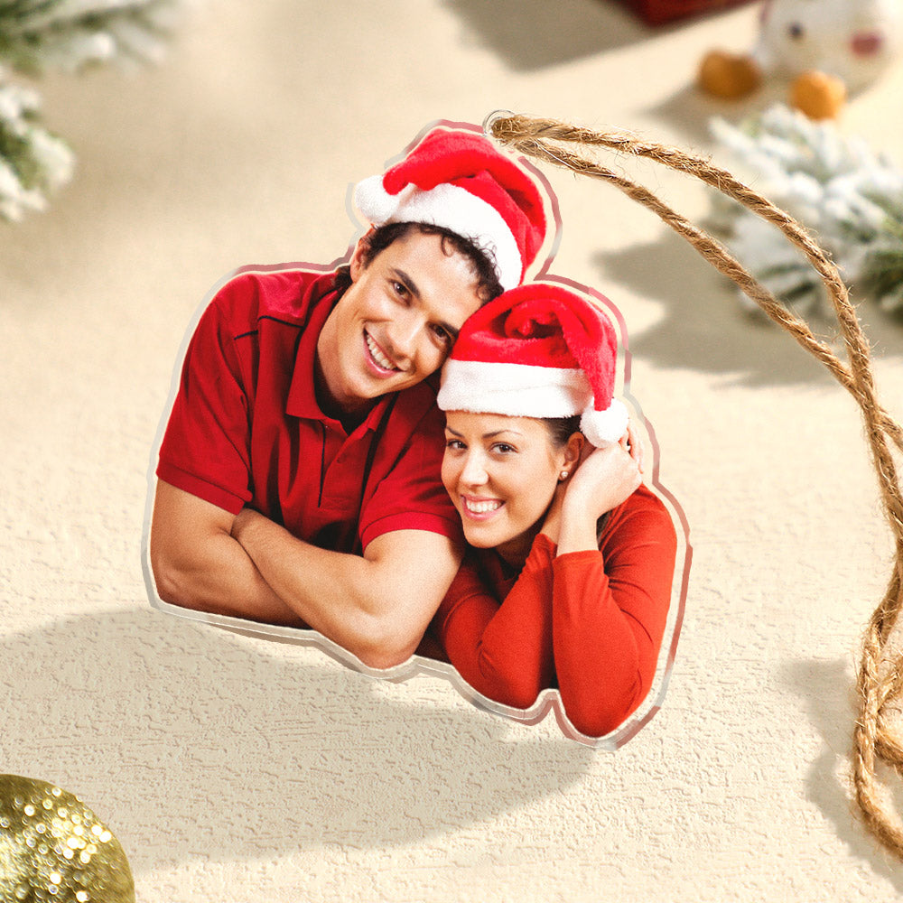 Custom Photo Acrylic Christmas Tree Ornament – Personalized Holiday Gift