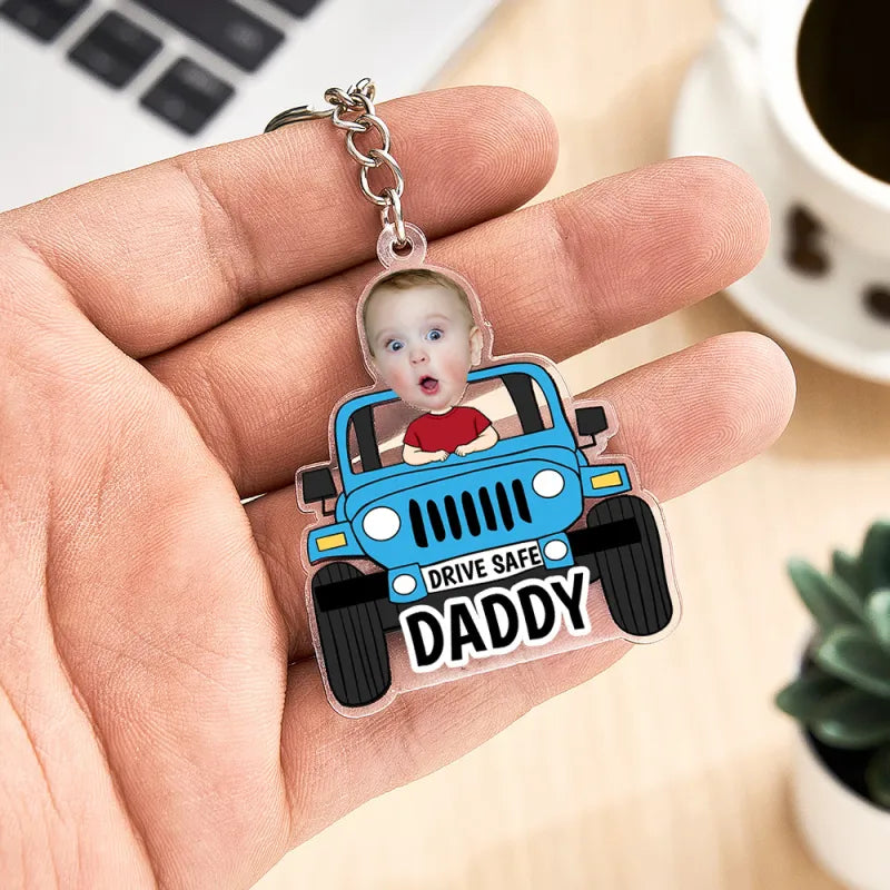 Personalized Drive Safe Keychain Custom Car Style Keychain Gifts for Dad