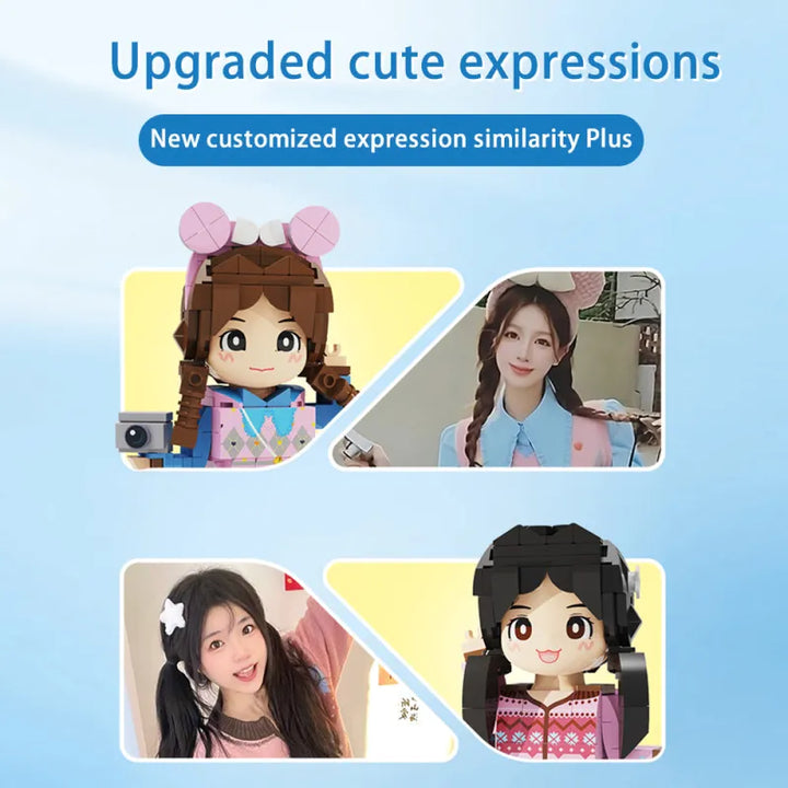 Full Body Customized 2 People Duddu Brick Figures Valentine's Day Gift Gift for Couple