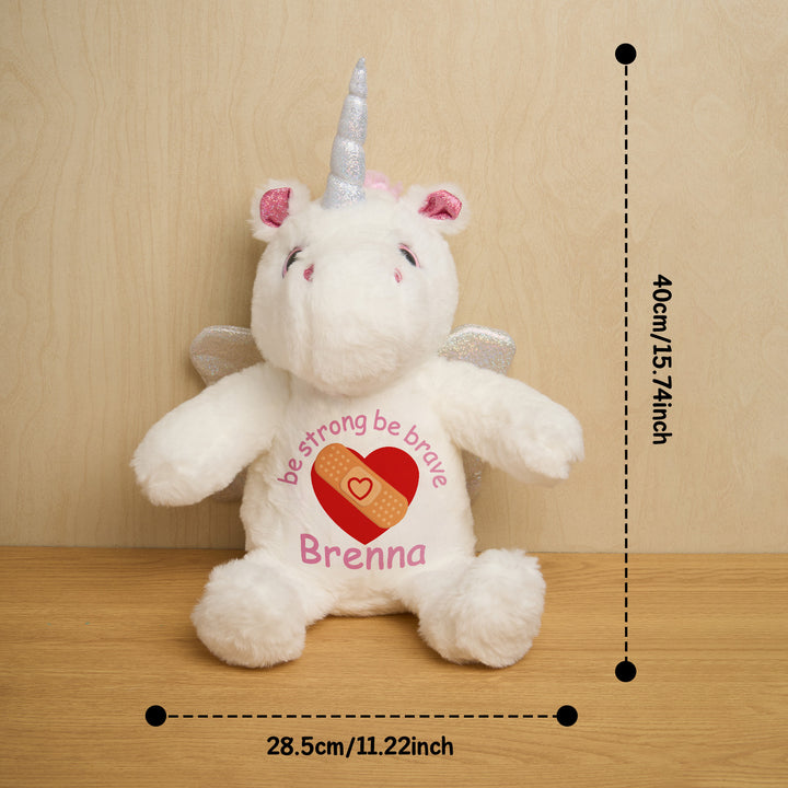 Personalized Unicorn Plush Stuffed Animal Birth Announcement Gift for Baby Shower