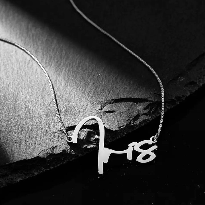 S925 Silver Personalised Name Necklace with Box Chain