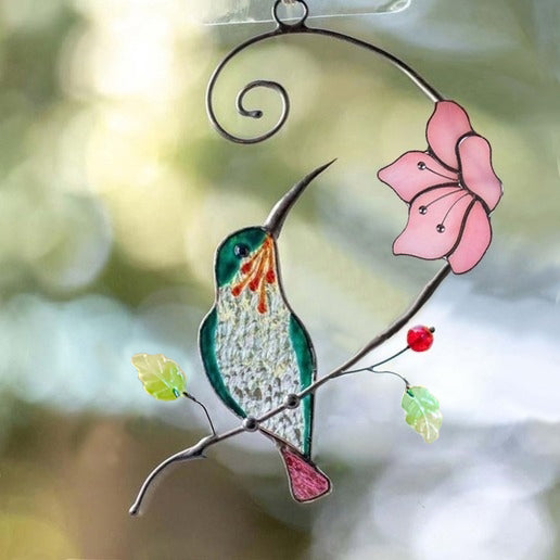 Glass Birds Suncatcher Wall Window Hangings Unique Gifts for Bird Lovers