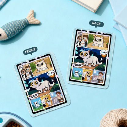Custom Photo Anime-Style Double-Sided Game Card Personalized Gift for Pet Lovers