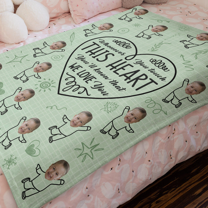 Custom Face Blanket Love You Gifts for Dad