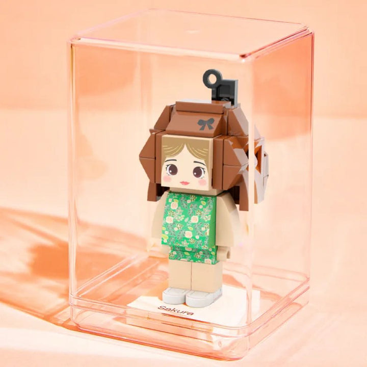 Customizable 1 Person Custom Mini Brick Figures Small Particle Block Keychain Bag Charm