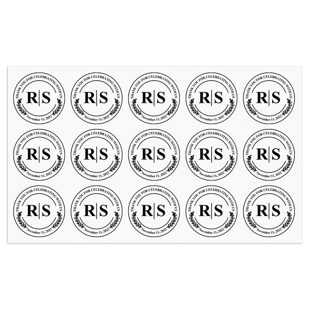 Personalized Thank You Transparent Stickers Round Wedding Birthday Favor labels for Gifts