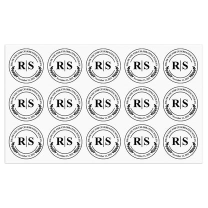 Personalized Thank You Transparent Stickers Round Wedding Birthday Favor labels for Gifts