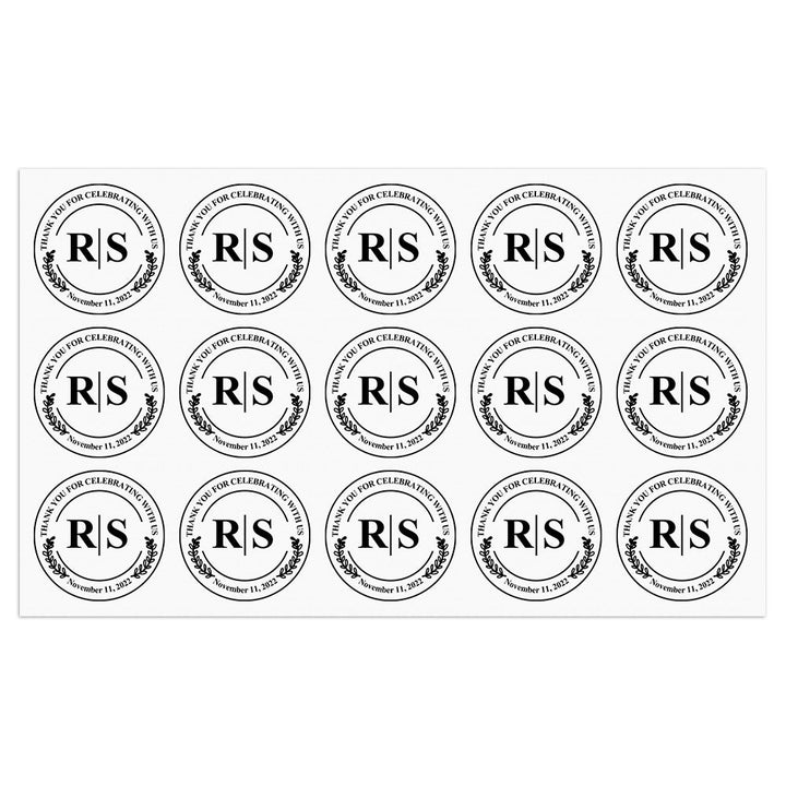 Personalized Thank You Transparent Stickers Round Wedding Birthday Favor labels for Gifts