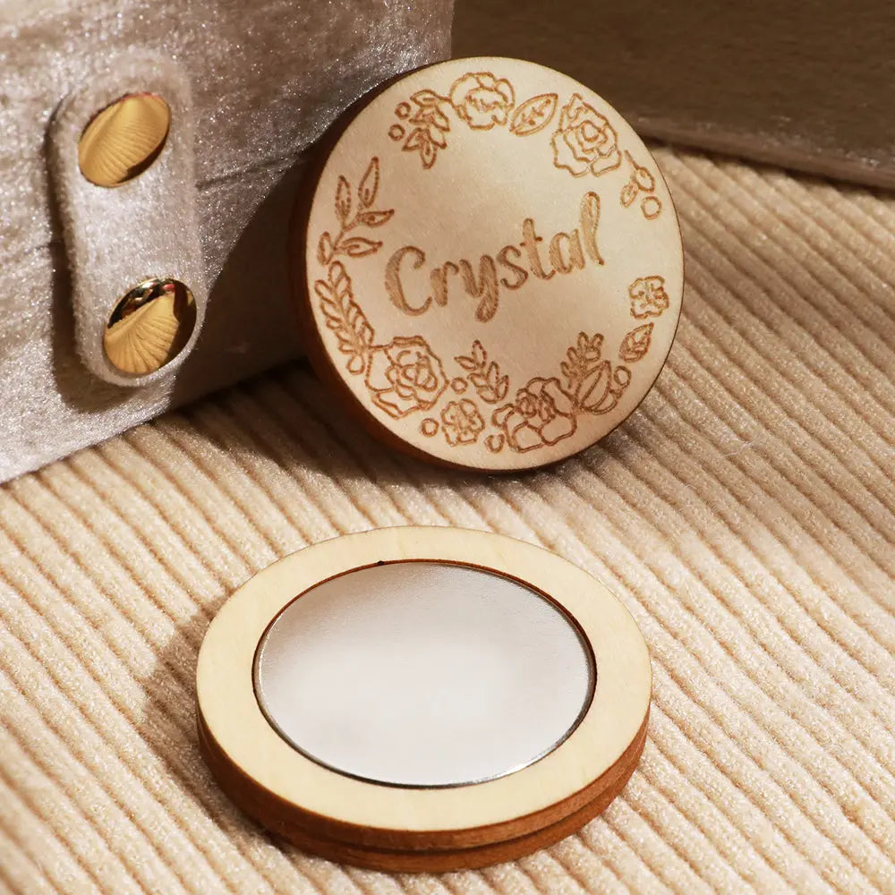 Personalized Flower Magnetic Needle Holder with Engraved Name Birthday Gift for Sewing Lovers