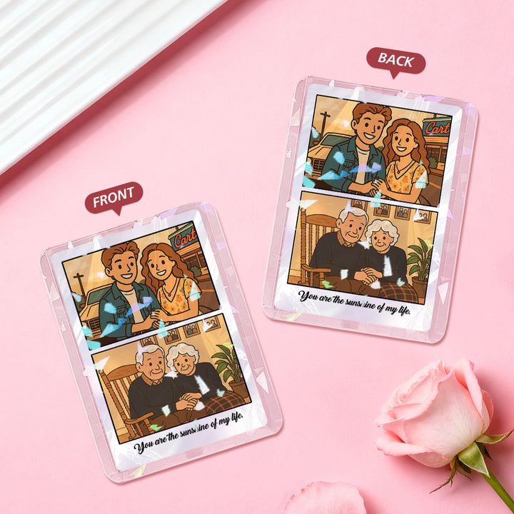 Custom Photo & Text Anime-Style Double-Sided Game Card Personalized Anniversary Gift