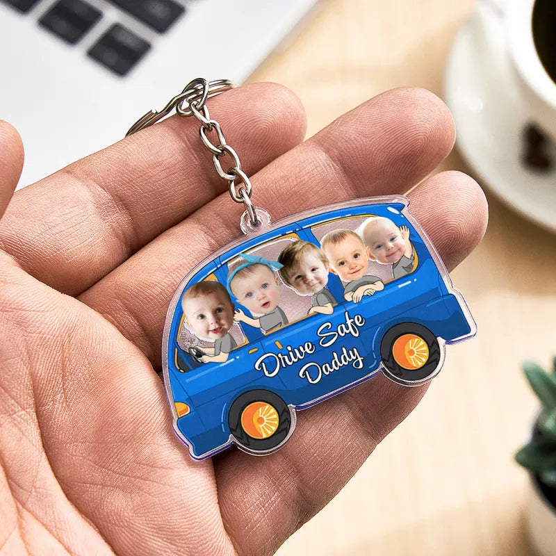 Personalized Drive Safe Keychain Custom Car Style Keychain Gifts for Dad