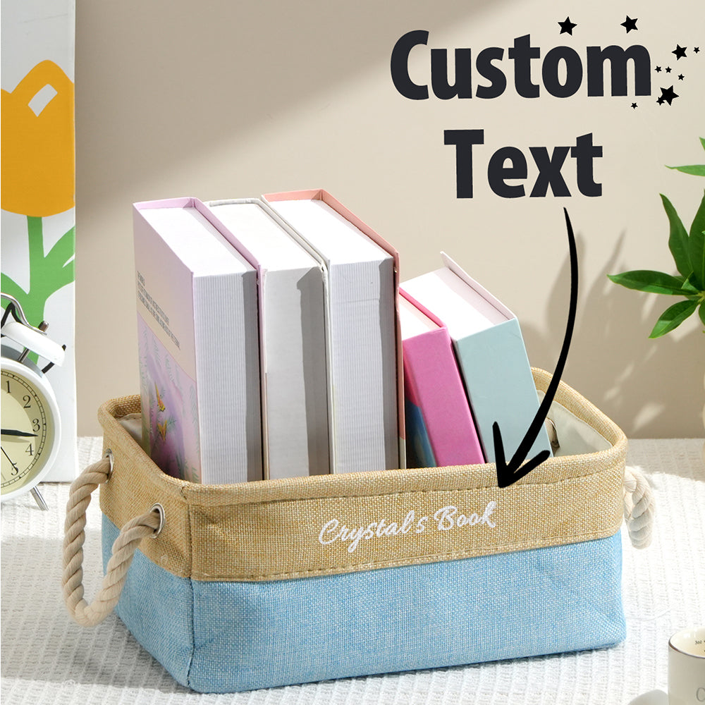 Personalized Name Foldable Script Book Organizer Birthday Gift for Book Lovers