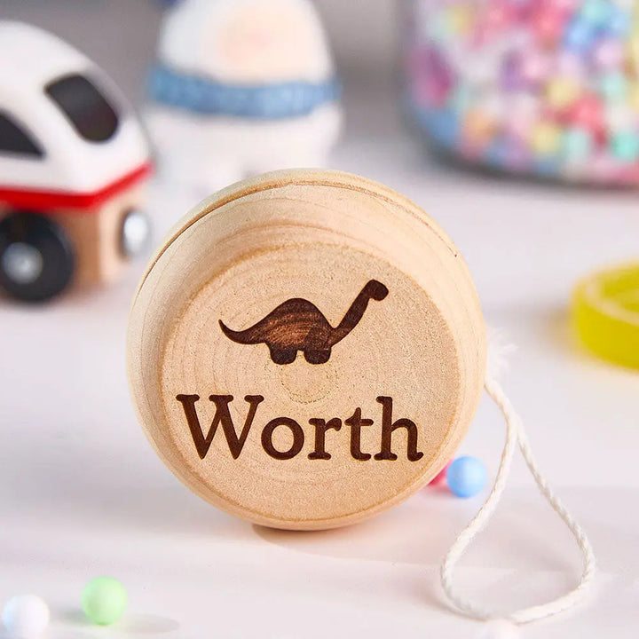 Personalized Wooden Yoyo with Engraved Name Yoyo Educational Toy Birthday Gift for Kid