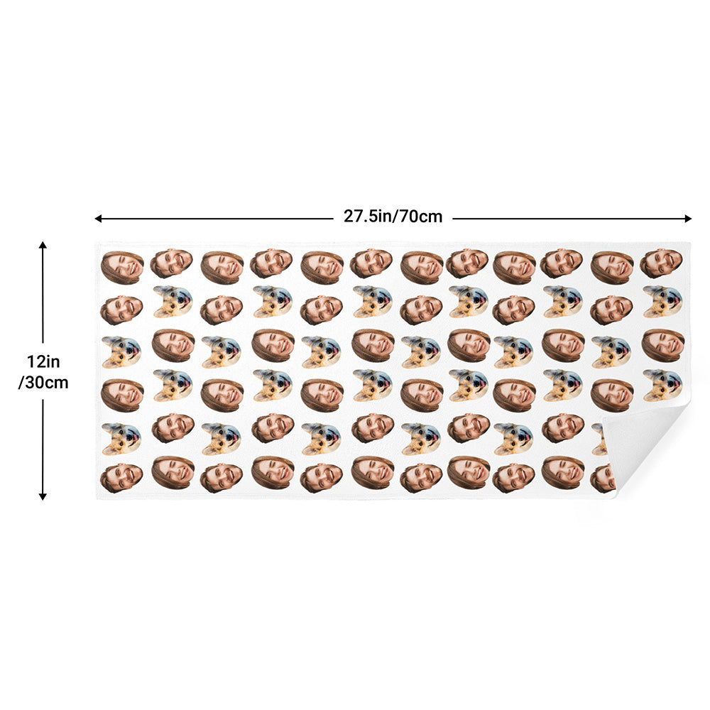 Personalized Multiple Faces Towel Custom Funny Towel