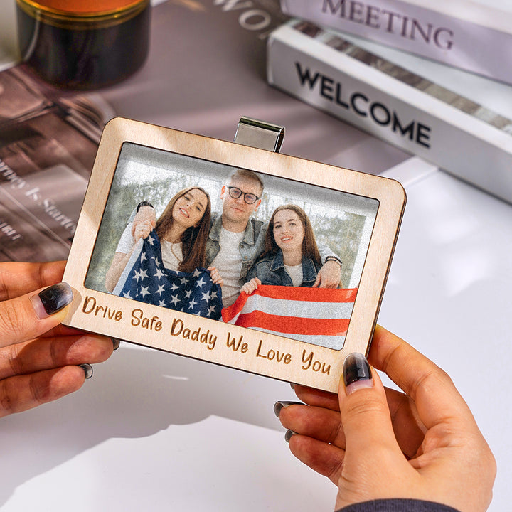Personalized Photo Frame Car Sun Visor Clip Car Accessories Decoration Gift for Him