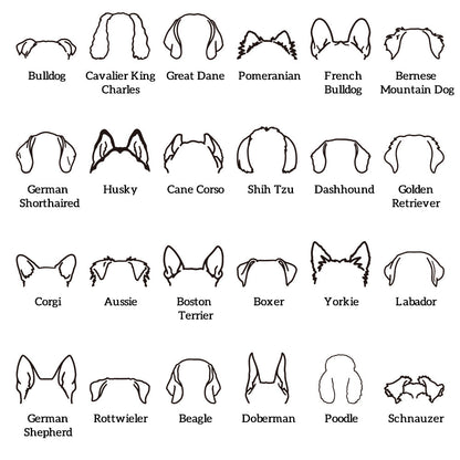 Custom Dog Ear Sweatshirt Personalized Embroider Dog Hoodie Gift for Dog Lovers