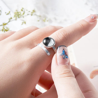 Custom Moon Phase Ring Luminous Ring Gift for Her Birthday Gift Valentines Gift Anniversary Gift