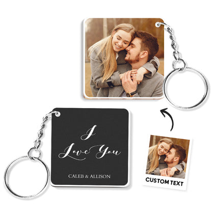 Custom Double Sided Photo Keychain 5 Colors For Keychain For Her