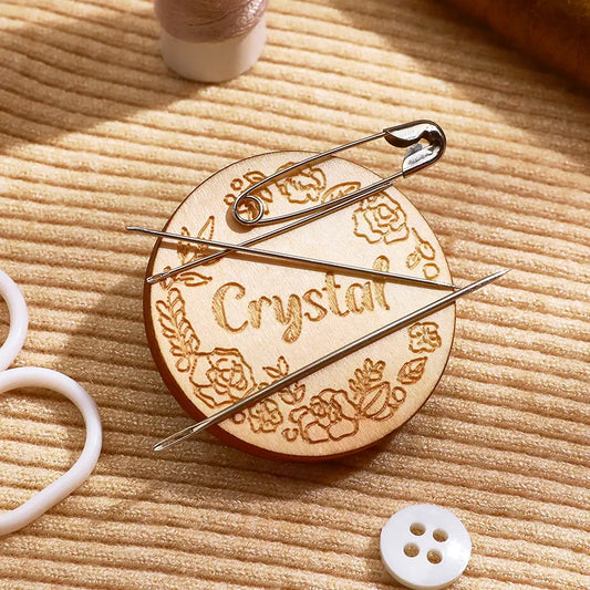 Personalized Flower Magnetic Needle Holder with Engraved Name Birthday Gift for Sewing Lovers