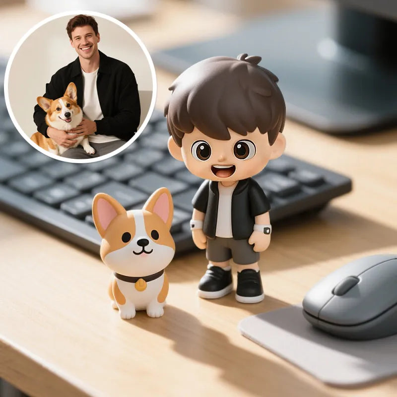 Custom Made 3D Mini Figure Office Desk Figurine Based on Your Picture Cute and Professional Style
