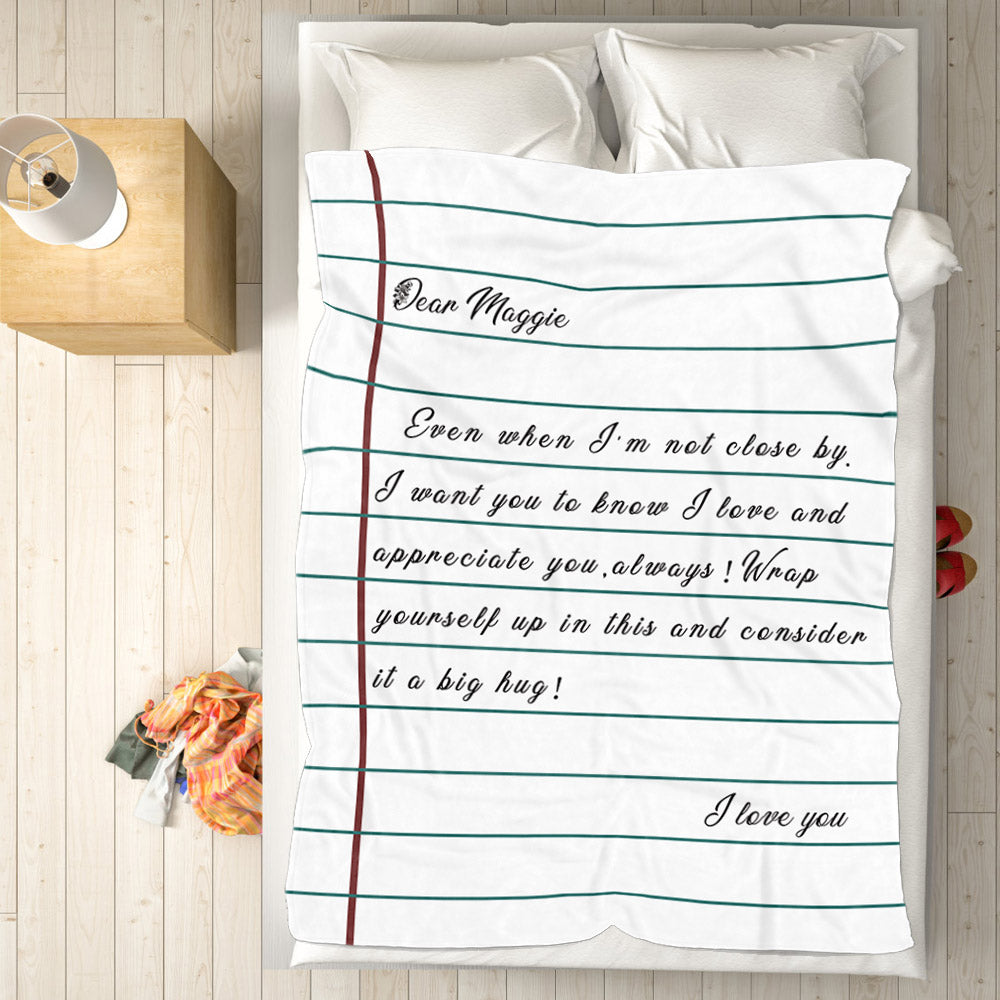 Custom Love Letter Blanket Personalized Memorial Throw Blanket