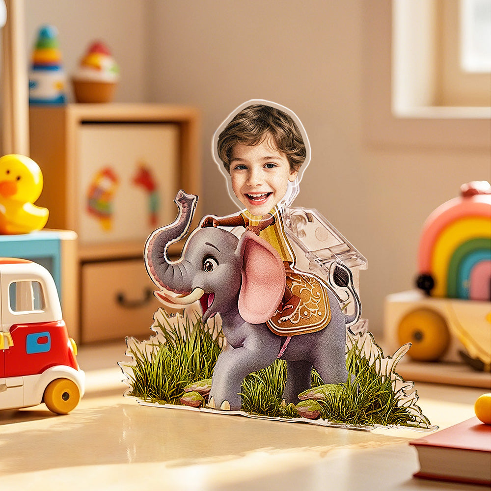 Personalized Face Kids and Animal Shaking Head Standee Gift for Kids