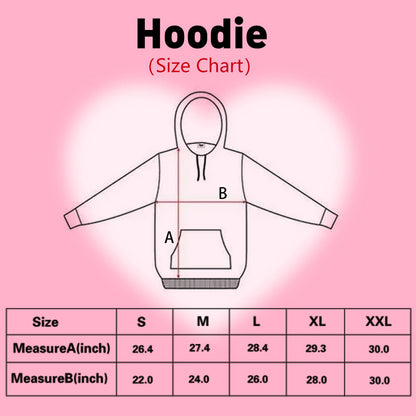 Unisex Custom Face Red Heart Lips Hoodie